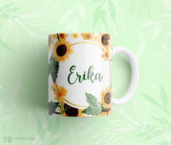 Taza De Nombres Personalizadas Con Flores - Tan Plopa