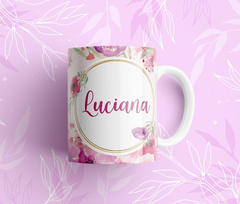 Taza De Nombres Personalizadas Con Flores