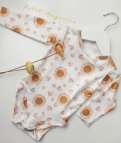 Body morley lycra Girasoles - Petit Magnolia bebés