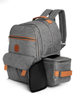 Mochila maternal Matilda con lunchera termica Gris en internet