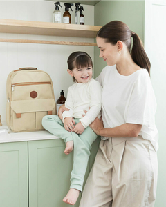 Mochila maternal con lunchera termica Matilda Beige