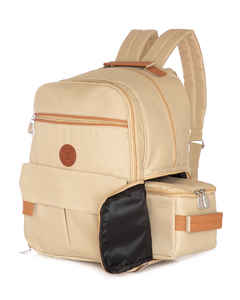 Mochila maternal con lunchera termica Matilda Beige - comprar online