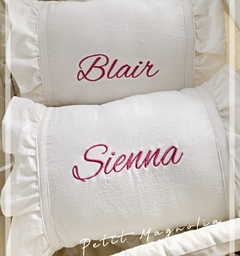 Almohadones personalizados bordados