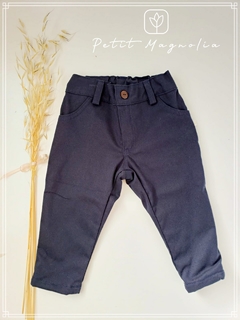 Pantalon de gabardina azul marino