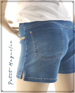 Short de jean super elastizado con faja - Petit Magnolia bebés