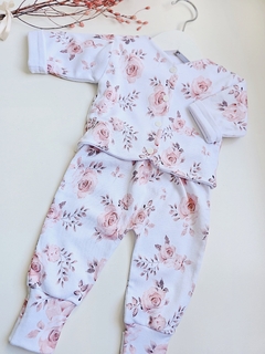 Conjunto algodón estampado Floreado rosa - tienda online