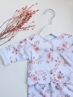 Conjunto algodón estampado Floreado rosa en internet