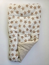 Colchoncito universal reversible para cochecito y huevito Estrella avellana beige