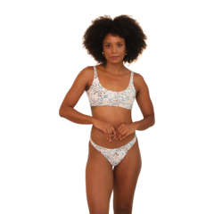 Tanga eco (Floral branco) - loja online