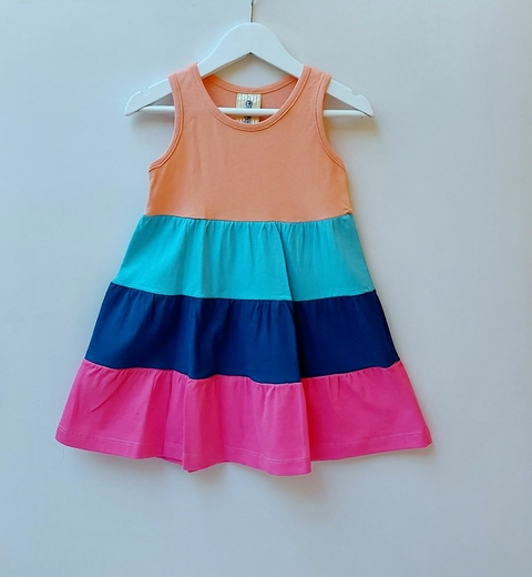 Vestido Nena Multicolor Coral