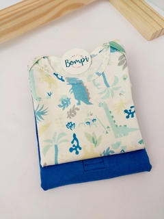 Dinos Azul | Pack Dúo Body - Bompi Bebe