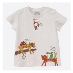 Remera Bebé Animales White