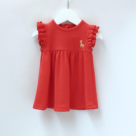 Vestido Panal Rojo