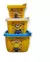 CONJUNTO 3 POTES CONECT QUADRADO MINIONS PLASUTIL 899