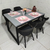 Mesa de jantar estilo industrial laca 120x90x78cm + 4 Cadeiras - comprar online