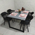 Mesa de jantar estilo industrial laca 120x90x78cm + 4 Cadeiras na internet