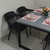 Mesa de jantar estilo industrial laca 120x90x78cm + 4 Cadeiras - loja online