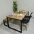 Mesa de jantar estilo industrial 150x90x78cm na internet