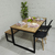 Mesa de jantar estilo industrial 120x90x78cm na internet