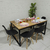 Mesa de jantar estilo industrial 150x90x78cm - comprar online
