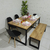 Mesa de jantar estilo industrial 150x90x78cm