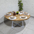 Mesa de jantar redonda estilo industrial + 4 cadeiras Mena - comprar online