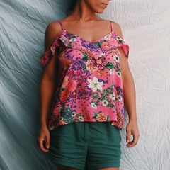 Blusa Rosa Florida