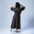 Vestido Chemise Utilitário Friso - Charuto/friso Carbono - comprar online