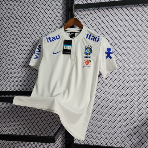Camisa Brasil Pré-Jogo 21/22 Nike - Azul Celeste