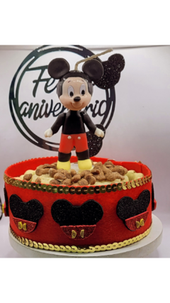 Kit Bolo de Aniversário Pet | Mickey|3 itens + 2 brindes (Nr. 20)