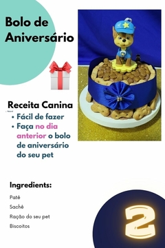 **Kit Bolo de Aniversário Pet | Patrulha Canina Chase | 3 itens + 2 brindes (Nr 09) - Criativa Ponto de Negócios