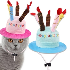 Chapéu Bolo de Aniversário com velinhas (Happy Birthday) | Acessório de Festa de aniversário Pets - comprar online