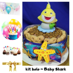 Kit Bolo de Aniversário Pet | Baby Shark|3 itens + 2 brindes (Nr. 19) - comprar online