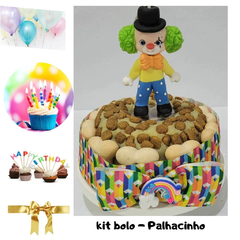 Kit Bolo de Aniversário Pet | Palhacinho |3 itens + 2 brindes (Nr. 28) - Criativa Ponto de Negócios