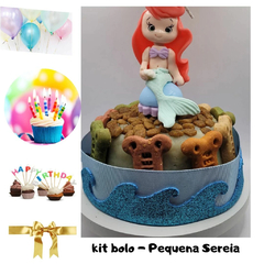 Kit Bolo de Aniversário Pet | Pequena Sereia|3 itens + 2 brindes (Nr. 30) - loja online