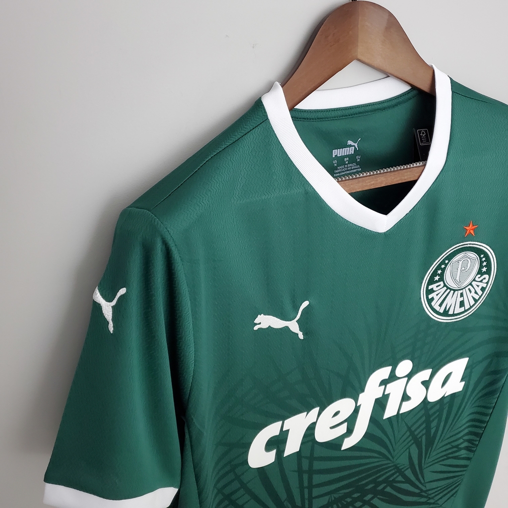 Camisa Palmeiras Casa Verde Branca 22/23 De Futebol Personalizada Masculina  Premium - Corre Que Ta Baratinho