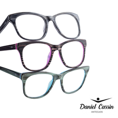 Anteojo Acetato Daniel Cassin Violeta-Fucsia / Azul / Gris