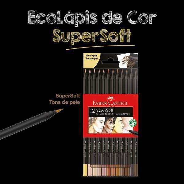 Lápis de Cor 12 Tons de Pele - SuperSoft Faber-Castell