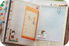 Caderno artesanal Snoopy - loja online