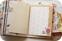 Caderno artesanal Snoopy