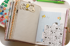 Caderno artesanal Snoopy - comprar online