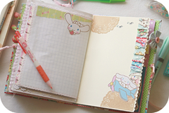 Caderno artesanal Cinnamoroll