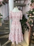 Vestido em lastex floral / curtinho