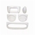 Accesorios baño 5 piezas porcelana blanca Pringles