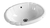 Bacha de baño Pileta Zafiro 44x35x17 de encastrar blanca