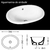 Bacha oval de embutir sobre mesada baño Cordenons Aguamarina 38x29x13 - comprar online