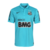 Camisa retrô azul do Santos FC, modelo 12/13, com logo da Nike e patrocínios visíveis.