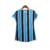 Camisa Grêmio I 23/24 - Torcedor Umbro Feminina - Azul com listras pretas e brancas - Europa Imports | CAMISAS DE FUTEBOL