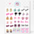 Adesivos/Películas para decorações de unhas (Cartelão 36 Peliculas) - CT46 (Barbie)