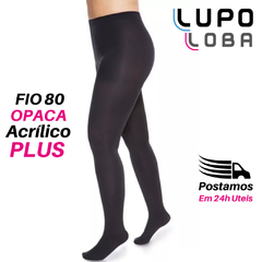 Meia Calça Fio 80 Plus Size Lupo Loba 5786 Lã Acrílica Ideal Para Inverno na internet